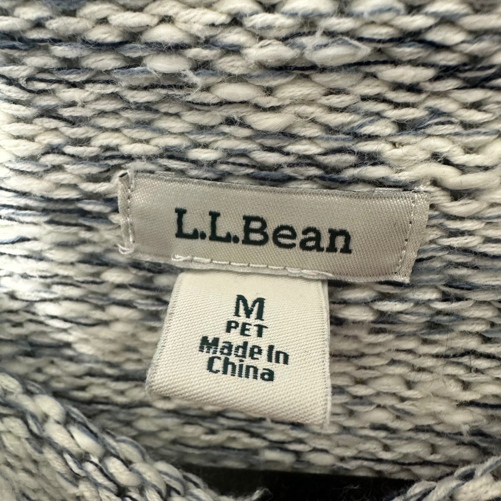 LLBean Sweater Marled Knit Mock roll Neck Raglan Sleeve Pullover Women Medium - Picture 3 of 6